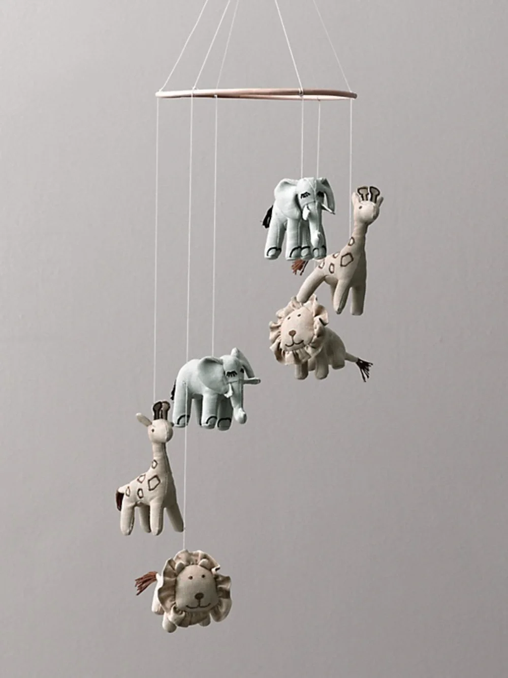 NEW Restoration Hardware Chambray Animal Mobile - Picture 1 of 4